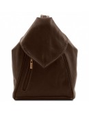 Фотография Кожаный женский темно-коричневый рюкзак Tuscany Leather Delhi TL140962 bbrown