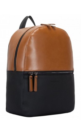 Женский кожаный рюкзак Рюкзак Smith & Canova 92901 Francis (Black-Tan)