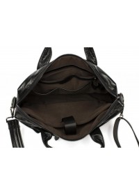 Удобный и добротный мужской кожаный портфель 77122A-3black