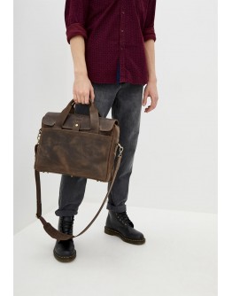 Кожаная коричневая мужская городская сумка Tarwa RС-1812-4lx