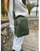 Фотография Кожаный женский зеленый рюкзак 67997701W-SGE