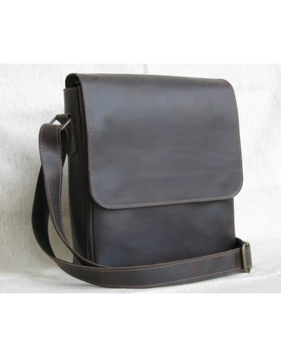 Фотография Мужская коричневая вместительная сумка на плечо 798744-SGE