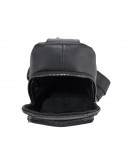 Фотография Мужской слинг черный кожаный Tiding Bag NM11-7526A