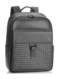 Черный кожаный мужской рюкзак Tiding Bag NM11-8838A