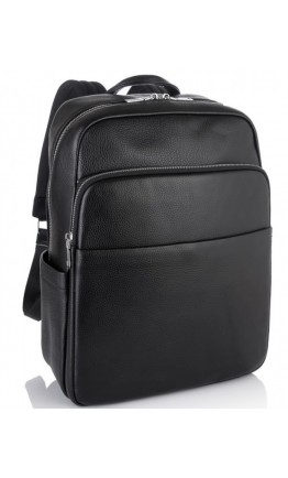 Кожаный черный мужской рюкзак NM18-001A