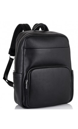 Черный рюкзак из натуральной кожи Tiding Bag NM18-003A