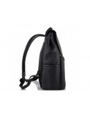 Фотография Мужской рюкзак кожаный черный Tiding Bag NM18-004A