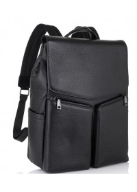 Мужской рюкзак кожаный черный Tiding Bag NM18-004A