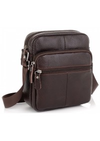 Кожаная коричневая небольшая сумка Tiding Bag NM20-2610DB