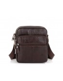 Фотография Кожаная коричневая небольшая сумка Tiding Bag NM20-2610DB
