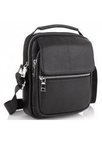 Черная мужская кожаная сумка - барсетка Tiding Bag NM23-2302A