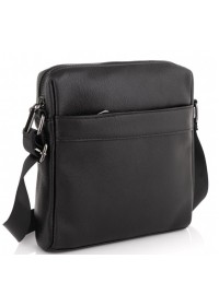 Черная мужская кожаная сумка на плечо Tiding Bag NM23-8017A