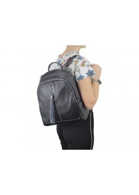 Женский рюкзак черный кожаный Olivia Leather NWBP27-6627A