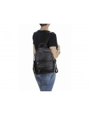 Фотография Женский рюкзак черный кожаный Olivia Leather NWBP27-8881A