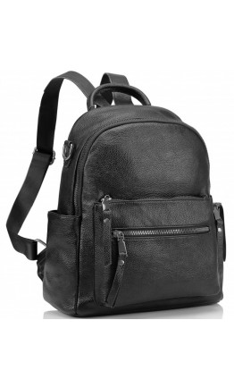 Женский рюкзак черный кожаный Olivia Leather NWBP27-8881A
