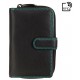 Кожаный женский кошелек Visconti R13 Carmelo c RFID (Black/Rhumba)