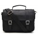 Кожаная мужская черная сумка-портфель на плечо с ручкой TARWA RA-6008-3md