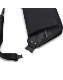 Фотография Черная кожаная вместительная сумка на пояс TARWA RA-8128-3md