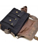 Фотография Мужская сумка на плечо из кожи и канваса Tarwa RAc-6690-4lx