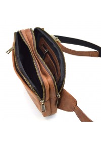 Мужская коричневая сумка на пояс из натуральной винтажной кожи Tarwa RB-0704-3md