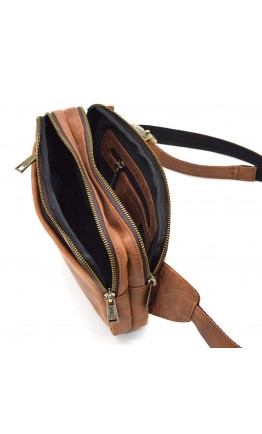 Мужская коричневая сумка на пояс из натуральной винтажной кожи Tarwa RB-0704-3md