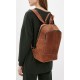 Рыжий кожаный женский рюкзак из винтажной кожи Tarwa RB-2008-3md