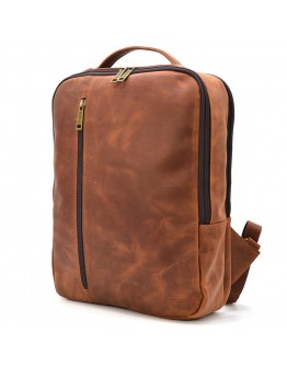 Мужской рыжий винтажный удобный кожаный рюкзак Tarwa RB-7287-3md
