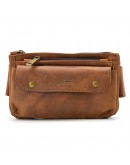 Фотография Кожаная винтажная коричневая сумка на пояс Tarwa RB-8136-3md