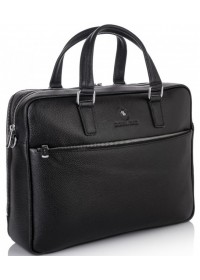 Деловая кожаная мужская черная сумка Royal RB50061