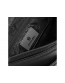 Фотография Кожаная плечевая мужская сумка черная Royal RB70011