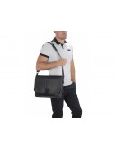 Фотография Черная мужская сумка на плечо формата А4 Royal RB8-1002A