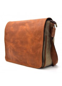 Большая сумка на плечо из ткани и натуральной кожи Tarwa RBs-1047-3md