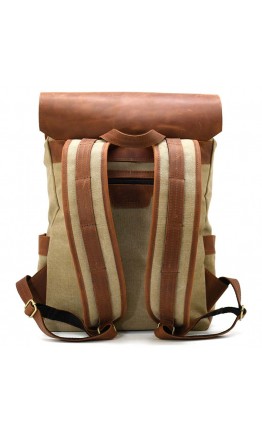 Рюкзак из прочной ткани и натуральной кожи Tarwa RBs-9001-4lx