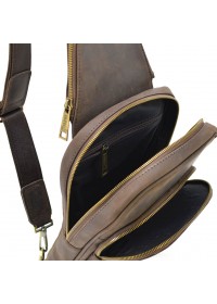 Мужской кожаный коричневый винтажный слинг Tarwa RC-0105-4lx