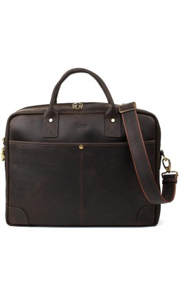 Вместительная кожаная мужская сумка для большого ноутбука Tarwa RC-0458-4lx