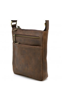 Мужская коричневая винтажная сумка на плечо Tarwa RC-1300-3md