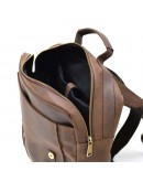 Фотография Вместительный рюкзак из натуральной винтажной кожи TARWA RC-3420-3md коричневый