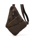 Фотография Винтажная кожаная мужская сумка на плечо - слинг Tarwa RC-6402-3md