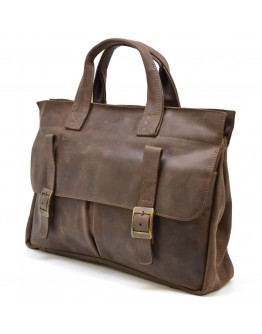 Коричневая деловая мужская кожаная сумка Tarwa RC-7107-1md