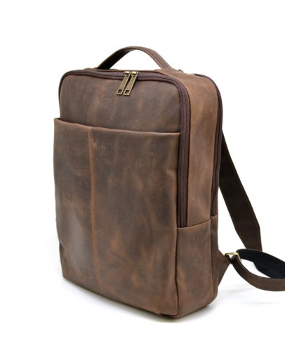 Фотография Коричневый кожаный винтажный рюкзак Tarwa RC-7280-3md