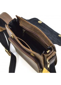 Коричневая кожаная сумка на плечо Tarwa RC-30272-3md