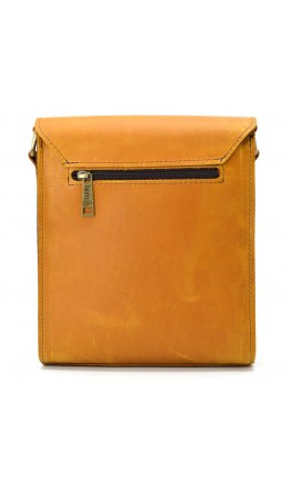 Кожаная сумка мужская на плечо песочного цвета Tarwa Rcam-3027-4lx