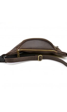 Мужская коричневая винтажная бананка - сумка на пояс Tarwa RC-3036-4lx