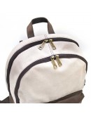 Фотография Мужской вместительный рюкзак из винтажной кожи и прочной ткани RCj-7273-3md