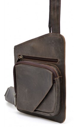 Коричневый мужской винтажный слинг - кобура Tarwa RCv-232-3md