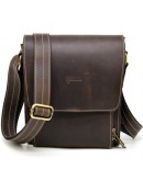 Фотография Кожаная сумка мужская, коричневый цвет Tarwa RCw-3027-3md