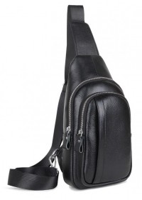 Черный мужской слинг Tiding Bag A25F-6601A