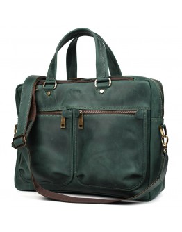 Кожаная деловая мужская зеленая сумка Tarwa RE-4664-4lx