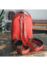 Кожаный женский красный рюкзак 64993301W-SGE