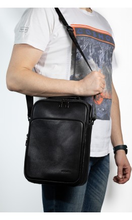 Вертикальная мужская сумка формата А4 из натуральной гладкой кожи REK-116-4-Vermont